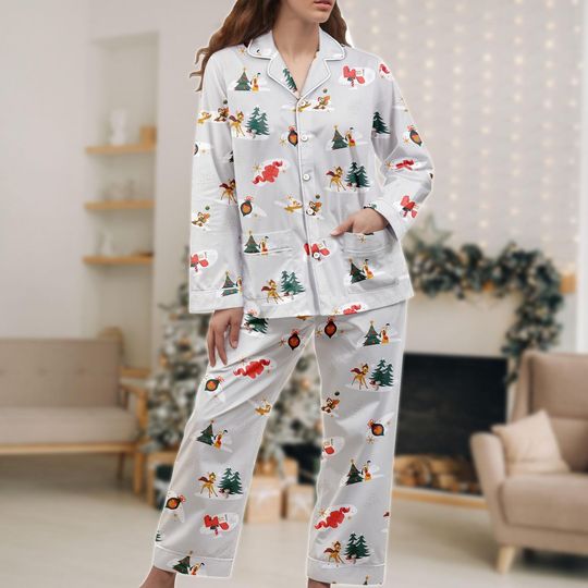 Discover Reindeer Christmas Pajamas, Festive Holiday Pajama Set, Cute Winter Matching Pajamas Set, Family Christmas Gift