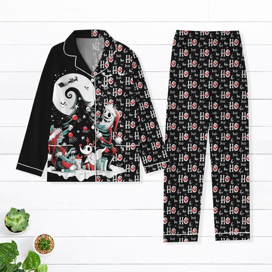 Discover Nightmare Christmas Pajamas, Cozy Matching Pajama Set, for Men Women Kids, Holiday Sleepwear, Gift for Family, Festive PJs