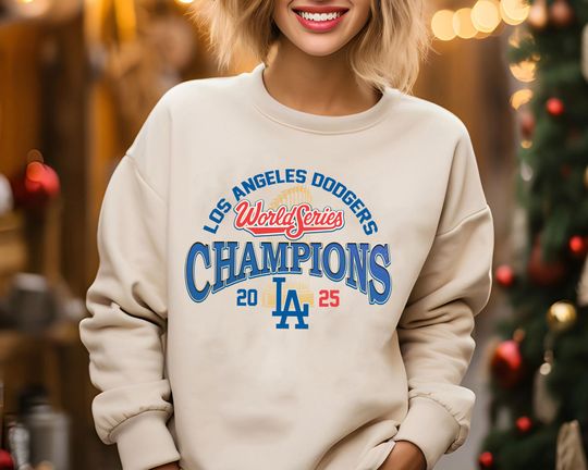 Discover 2025 LA Baseball World Series Champion Sweatshirt | Los Angeles Fan Gift | Unisex Trophy Arch Pullover