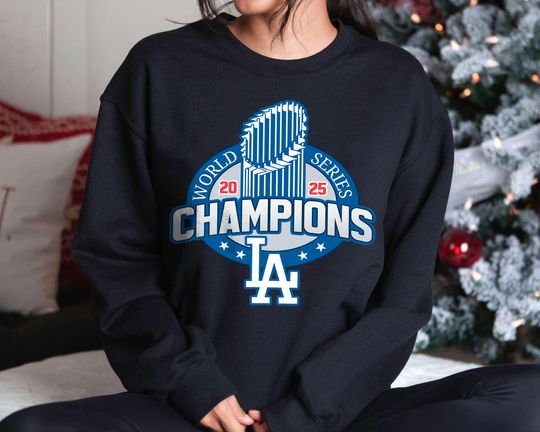 Discover 2025 World Series Champions Sweatshirt | LA Blue Team Fan Pullover | Unisex Baseball Gift