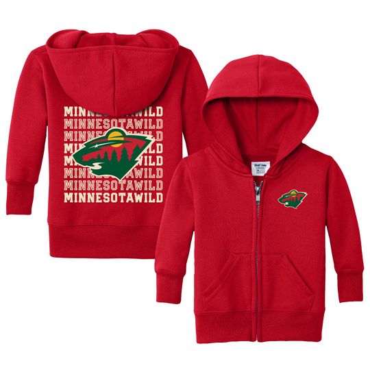 Discover Minnesota Wild "Retro" Full Zip Sweatshirt - NHL Hockey Kids Apparel
