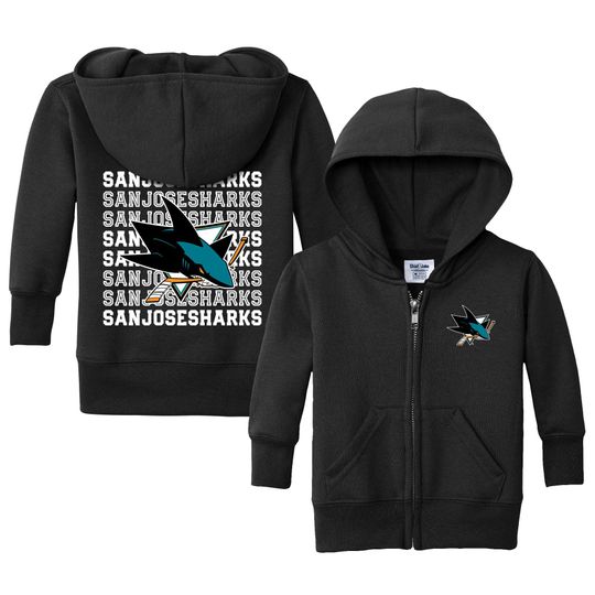San Jose Sharks "Retro" Full Zip Sweatshirt - NHL Hockey Kids Apparel