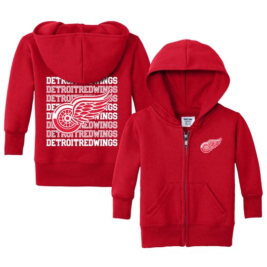 Detroit Red Wings "Retro" Full Zip Sweatshirt - NHL Hockey Kids Apparel -