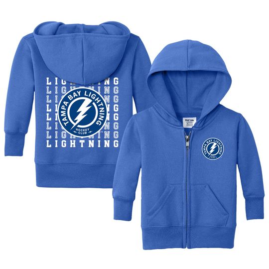 Discover Tampa Bay Lightning "Retro" Full Zip Sweatshirt - NHL Hockey Kids Apparel