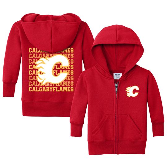Discover Calgary Flames "Retro" Full Zip Sweatshirt - NHL Hockey Kids Apparel