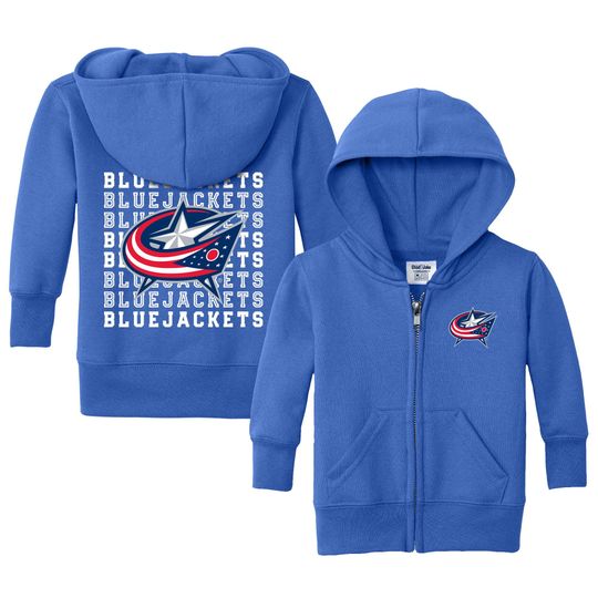 Discover Columbus Blue Jackets "Retro" Full Zip Sweatshirt - NHL Hockey Kids Apparel