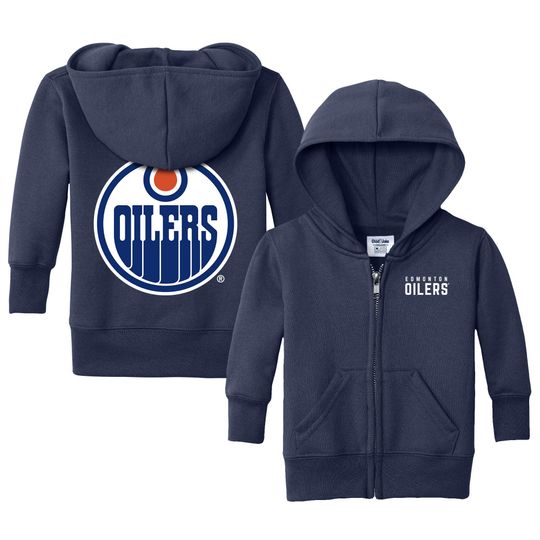 Discover Edmonton Oilers Full Zip Sweatshirt - NHL Hockey Kids Apparel