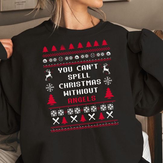 Discover Vintage LA Angels Christmas Sweatshirt, Retro Baseball Fan Apparel