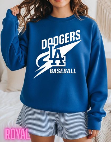 Dodgers Retro Sweatshirt:  Vintage Baseball Graphic, Unisex S-3XL