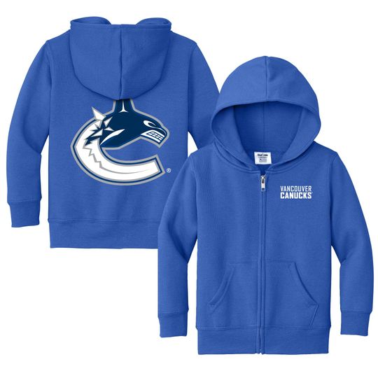 Discover Vancouver Canucks Full Zip Sweatshirt - NHL Hockey Kids Apparel