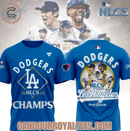 Discover Dodger 2025 Nlcs Champ 3D All Over Printed T-Shirt