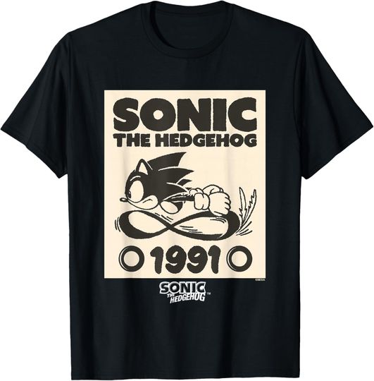 Discover Sonic The Hedgehog 1991 Epic Run Vintage Sketch T-Shirt