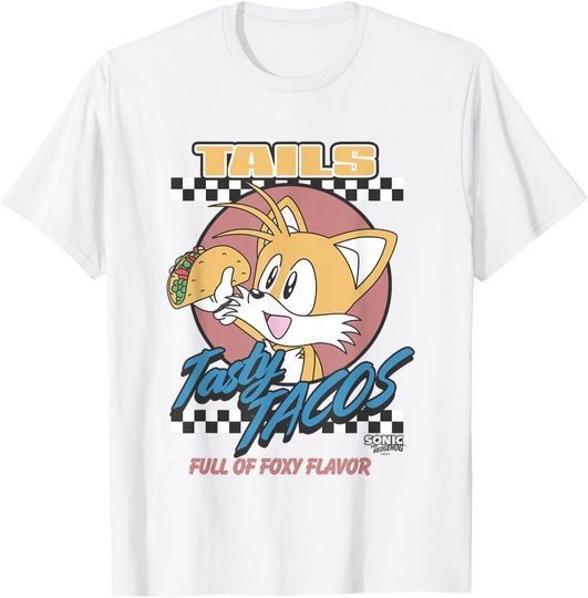 Discover Sonic The Hedgehog Tails Tasty Tacos Foxy Flavor Vintage T-Shirt