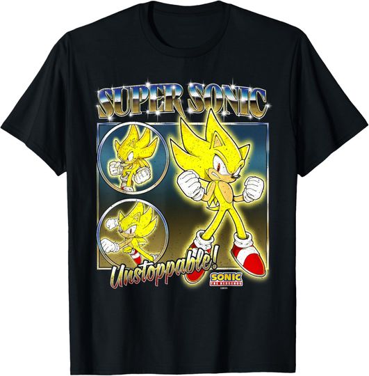 Discover Sonic The Hedgehog Super Sonic Unstoppable! Distressed T-Shirt