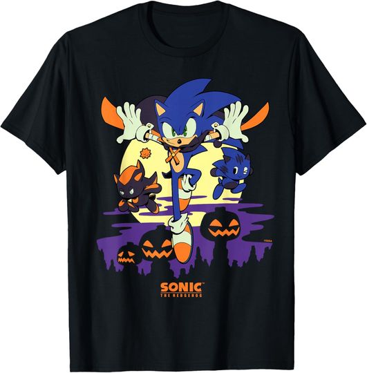 Discover Sonic The Hedgehog - Chao Tales Halloween Moonlight Haunt T-Shirt