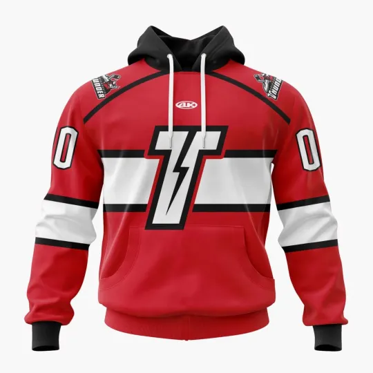Discover Personalized Adirondack Thunder 2025/26 Red Hoodie Pullover, Fan Gear Xmas Gift
