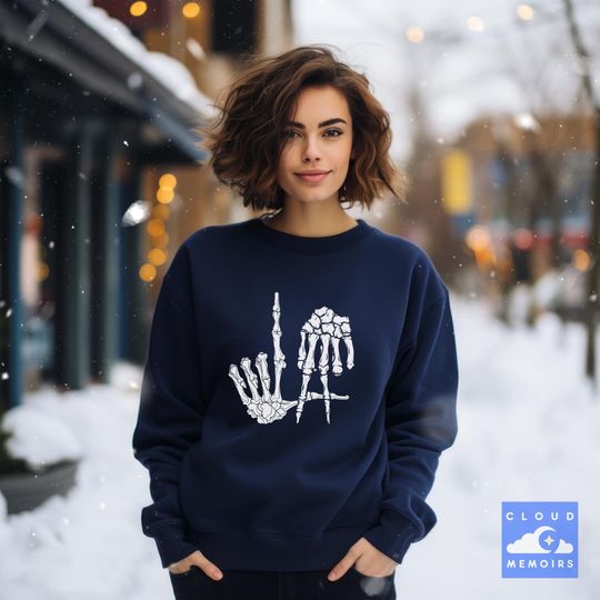 LA Skeleton Hand Sweatshirt: Los Angeles Dodgers Fan Gift, Halloween HN