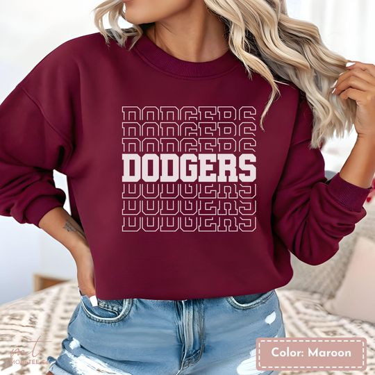 Vintage Dodgers Baseball Sweatshirt: Unisex Retro Sports Fan Tee, Dodgers Sweatshirt, Vintage LA Baseball Crewneck, Unisex Game Day Sweater
