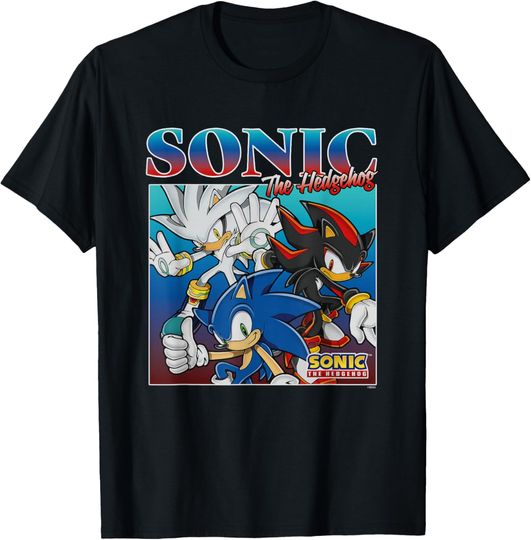 Sonic The Hedgehog Silver Sonic & Shadow Group Shot T-Shirt