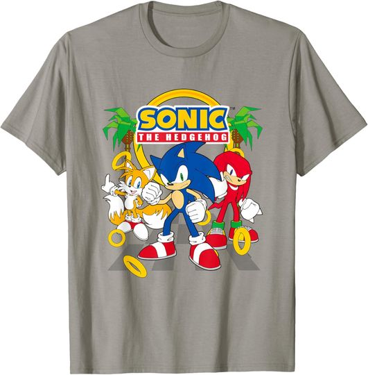 Discover Sonic The Hedgehog Main Trio Gold Rings Epic Group Shot T-Shirt