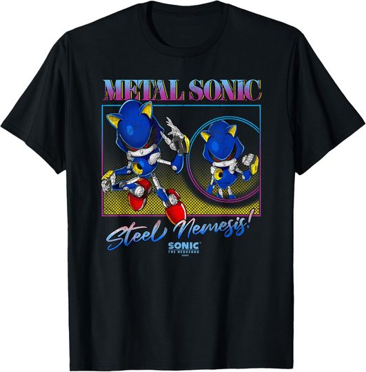 Discover Sonic The Hedgehog Metal Sonic Steel Nemesis! Distressed T-Shirt