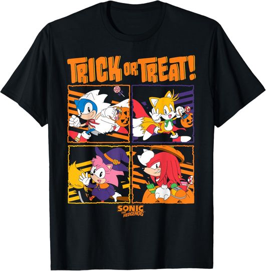 Discover Sonic The Hedgehog Halloween Trick Or Treat Cute Disguises T-Shirt