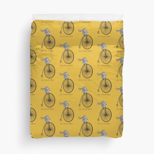Discover old school biker Duvet Cover