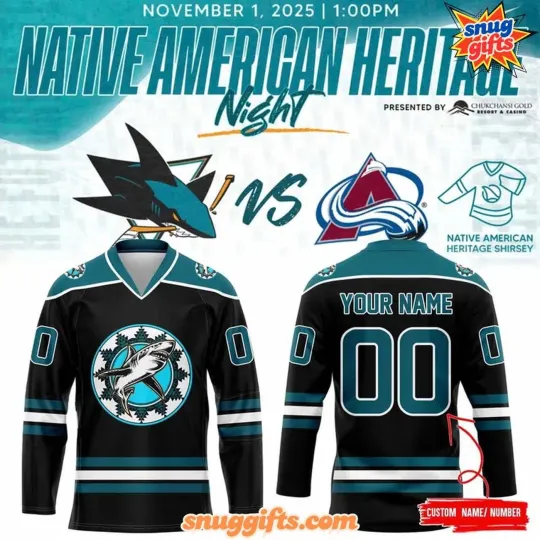 Discover Personalized San Jose Sharks Native American Heritage Night Special Hockey Shirt