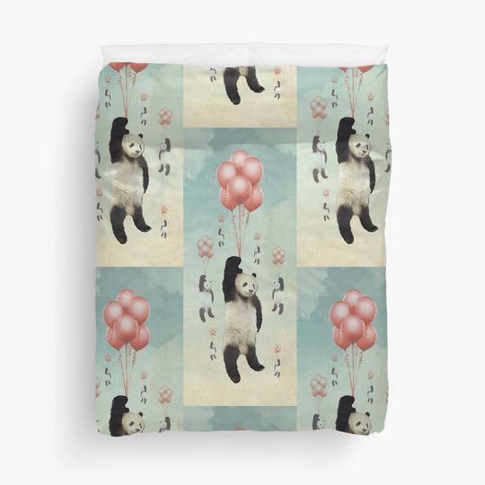 Discover Pandaloons v2 Duvet Cover