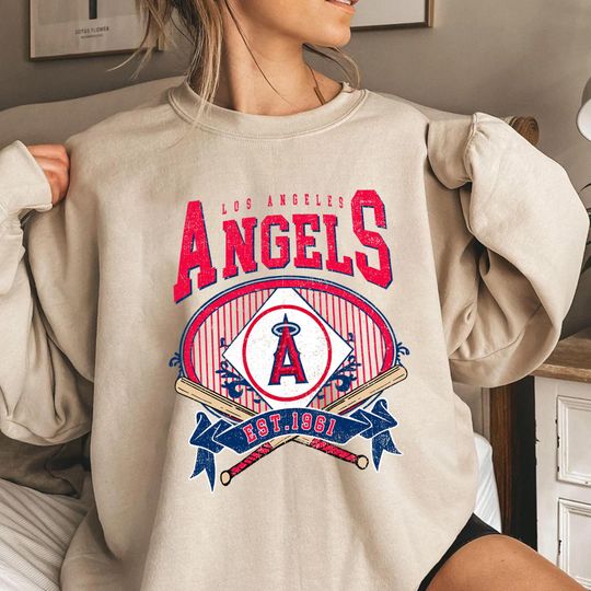 Discover Vintage Los Angeles Angels Sweatshirt: Retro Baseball Crewneck