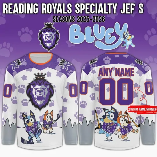Discover Personalized Reading Royals BlueyDad Day 2025 Special Hockey Shirt Men's Fan Gear