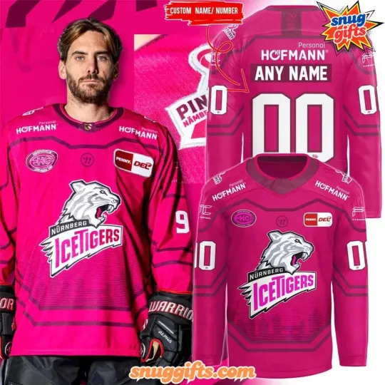 Discover Personalized Nürnberg Ice Tigers Nämberch Against Cancer 2025 Hockey Shirt Men's