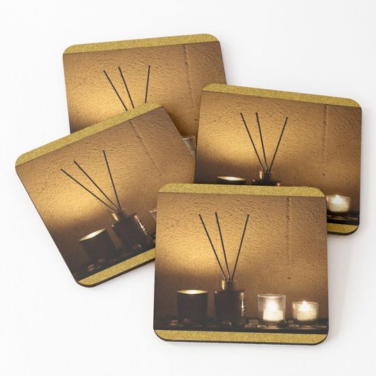 Discover Candlelight and Aromatherapy Glow Coasters (Set of 4)