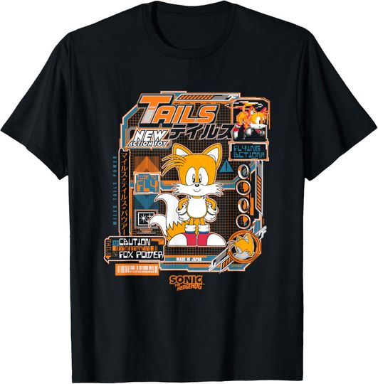 Discover Sonic The Hedgehog Tails Vintage Kanji Poster T-Shirt