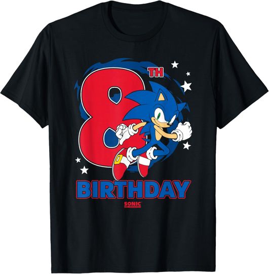 Discover Sonic The Hedgehog Epic Sonic 8th Birthday Big Chest Logo T-Shirt