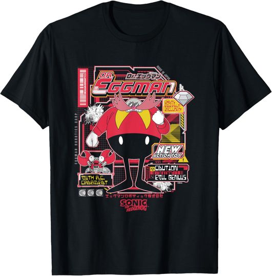 Discover Sonic The Hedgehog Dr. Eggman Vintage Kanji Poster T-Shirt