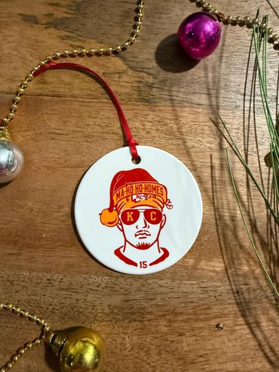 Discover KC Chiefs Ornament | Mahomes | Arrowhead | Football | Chiefs Christmas | Merry Chiefsmas | Mahohohomes