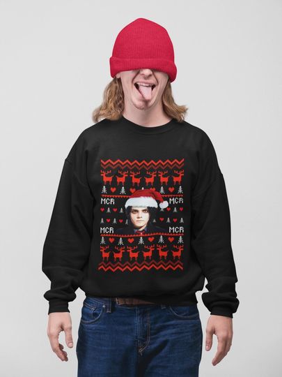 Gerard Way Christmas Sweatshirt | Gerard Way Hoodie | Christmas Gift | Gerard Way Fan Gift | Gerard Way Ugly Sweater | MCR Christmas Gift