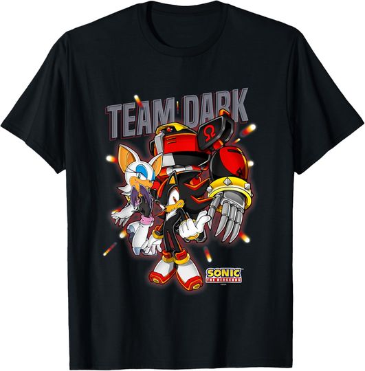Discover Sonic The Hedgehog Team Dark Omega Rouge & Shadow T-Shirt
