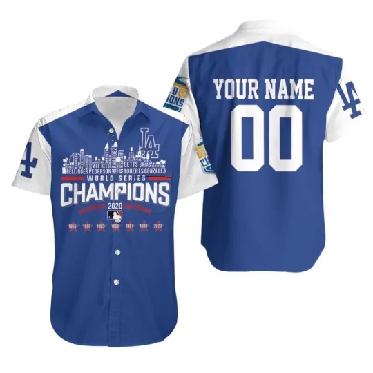 Personalized Los Angeles Dodgers Team Name World Series Champions Hawaiian Shirt