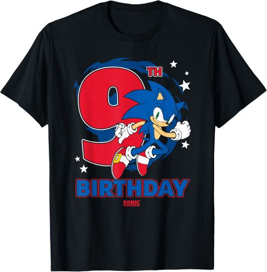 Discover Sonic The Hedgehog Epic Sonic 9th Birthday Big Chest Logo T-Shirt