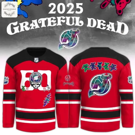 New Jersey Devil Grateful Dead 60th Hockey Jersey