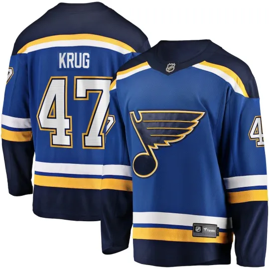 St. Louis Blue Krug Blue Breakaway Hockey Jersey