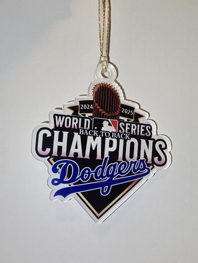 Dodgers Back to Back World Series Champs Ornament