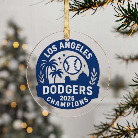 Los Angeles Dodgers 2025 World Series Champions Acrylic Ornaments