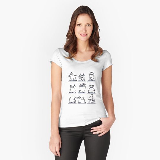 Discover Himalayan Cat Yoga Fitted Scoop T-Shirt