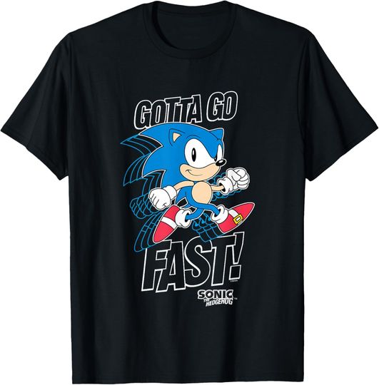 Discover Sonic The Hedgehog Gotta Go Fast! Classic Sonic Retro Shot T-Shirt