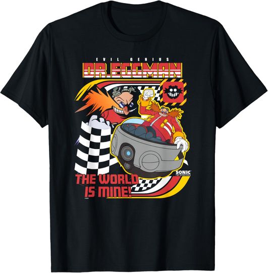 Discover Sonic The Hedgehog Dr Eggman Speeder Race Retro Chest Poster T-Shirt