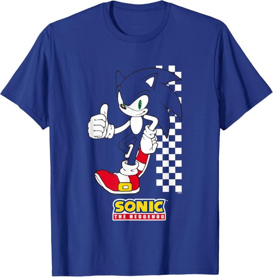 Discover Sonic The Hedgehog Thumbs Up Leaning On Wall T-Shirt