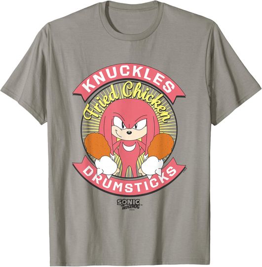 Discover Sonic The Hedgehog Knuckles Drumsticks Fried Chicken Vintage T-Shirt